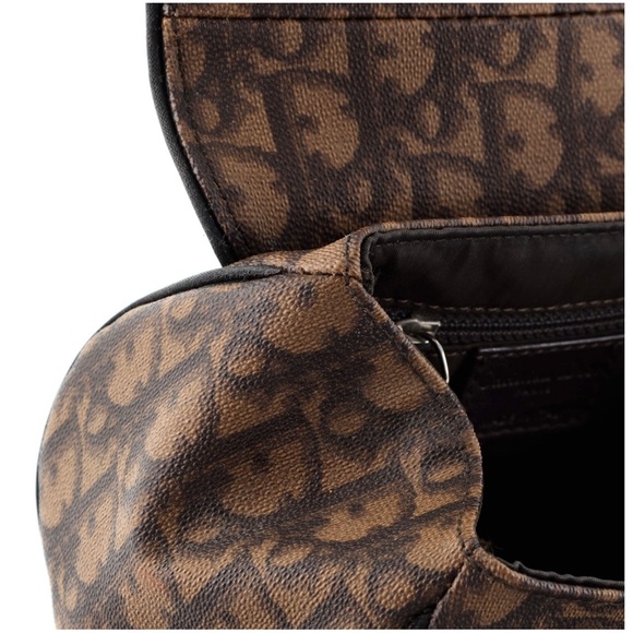 Rare Christian Dior Vintage Trotter Romantique Mini Flap Bag Coated Canvas - Picture 8 of 11